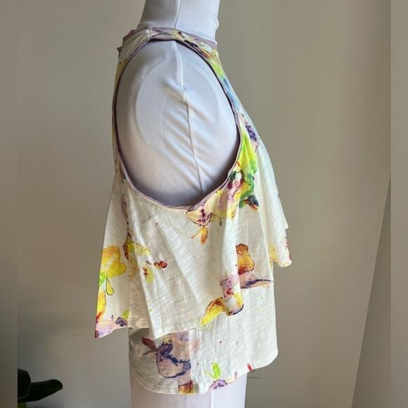 ANTHROPOLOGIE MEADOW RUE CANTARA FLORAL PRINTED TIERED TANK SIZE SMALL - Picture 4 of 8